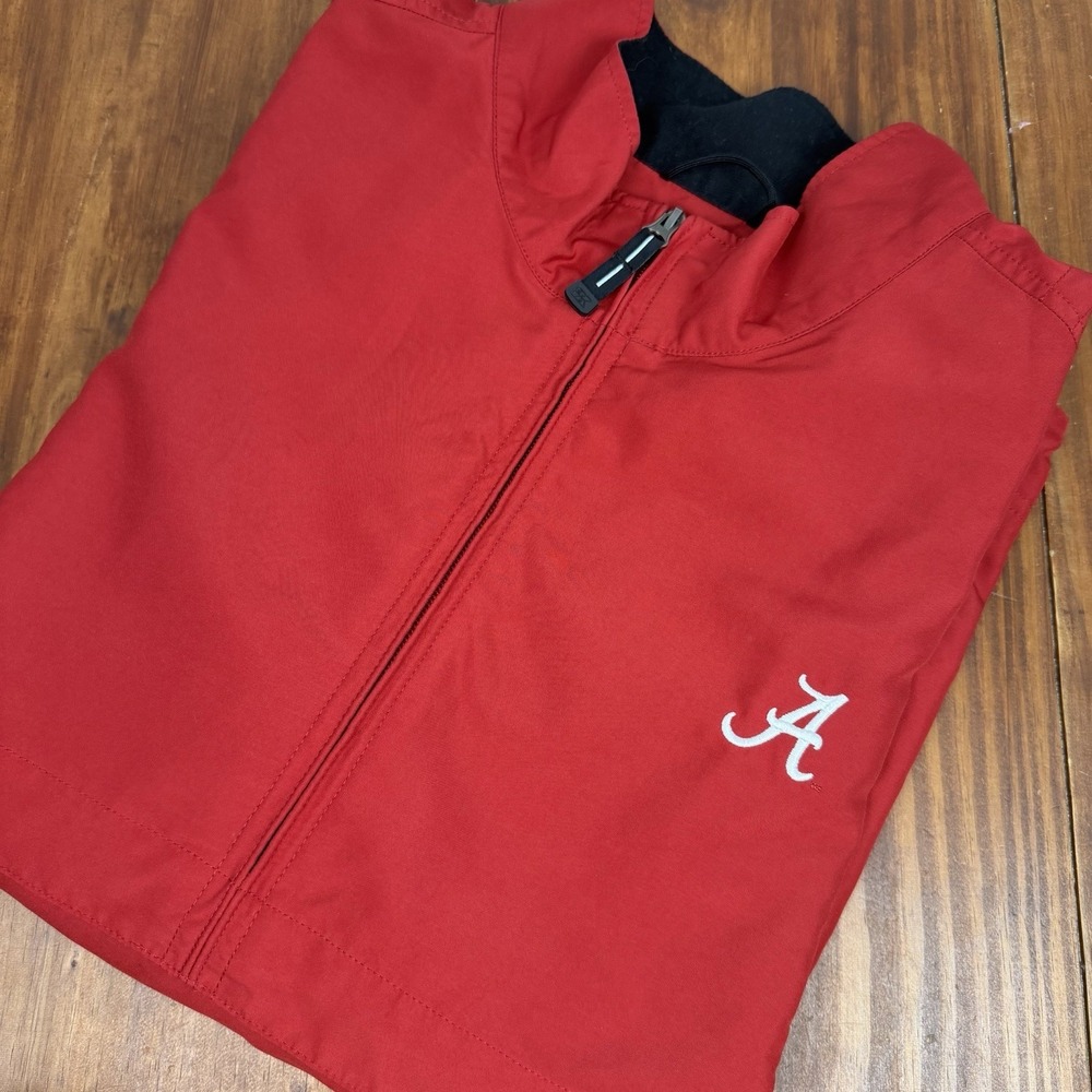 Alabama Crimson Tide Cutter & Buck Pullover Golf Windbreaker Jacket Red Men's L